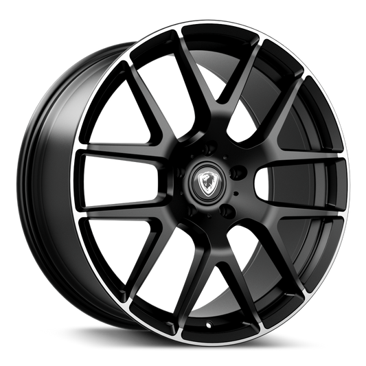 22x9.5 5-120 ET20 CADES COMANA M/BLACK LIP POLISH C74