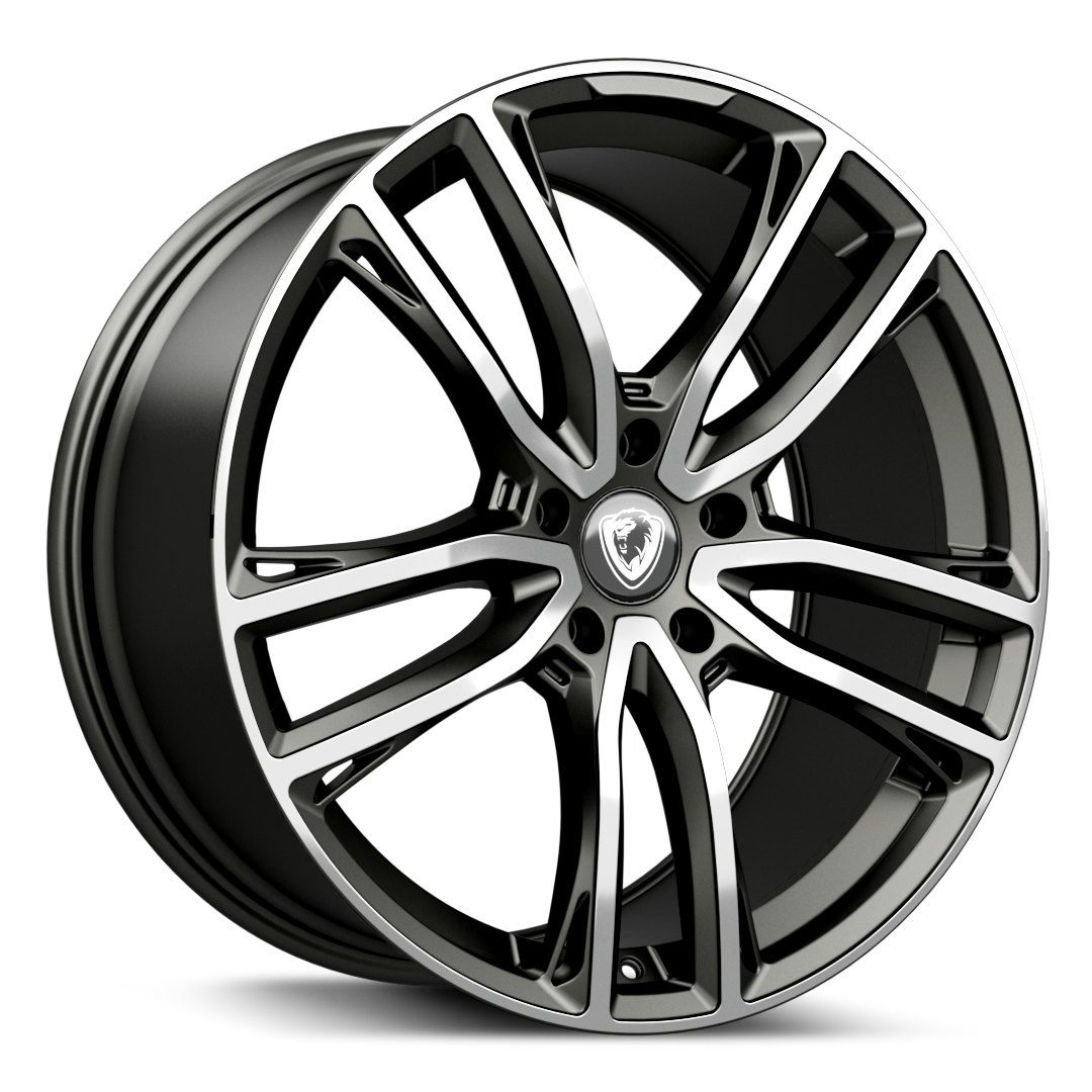 22x10.0 5-112 ET46 CADES HELIOUS M/GUNMETAL POLISH C66