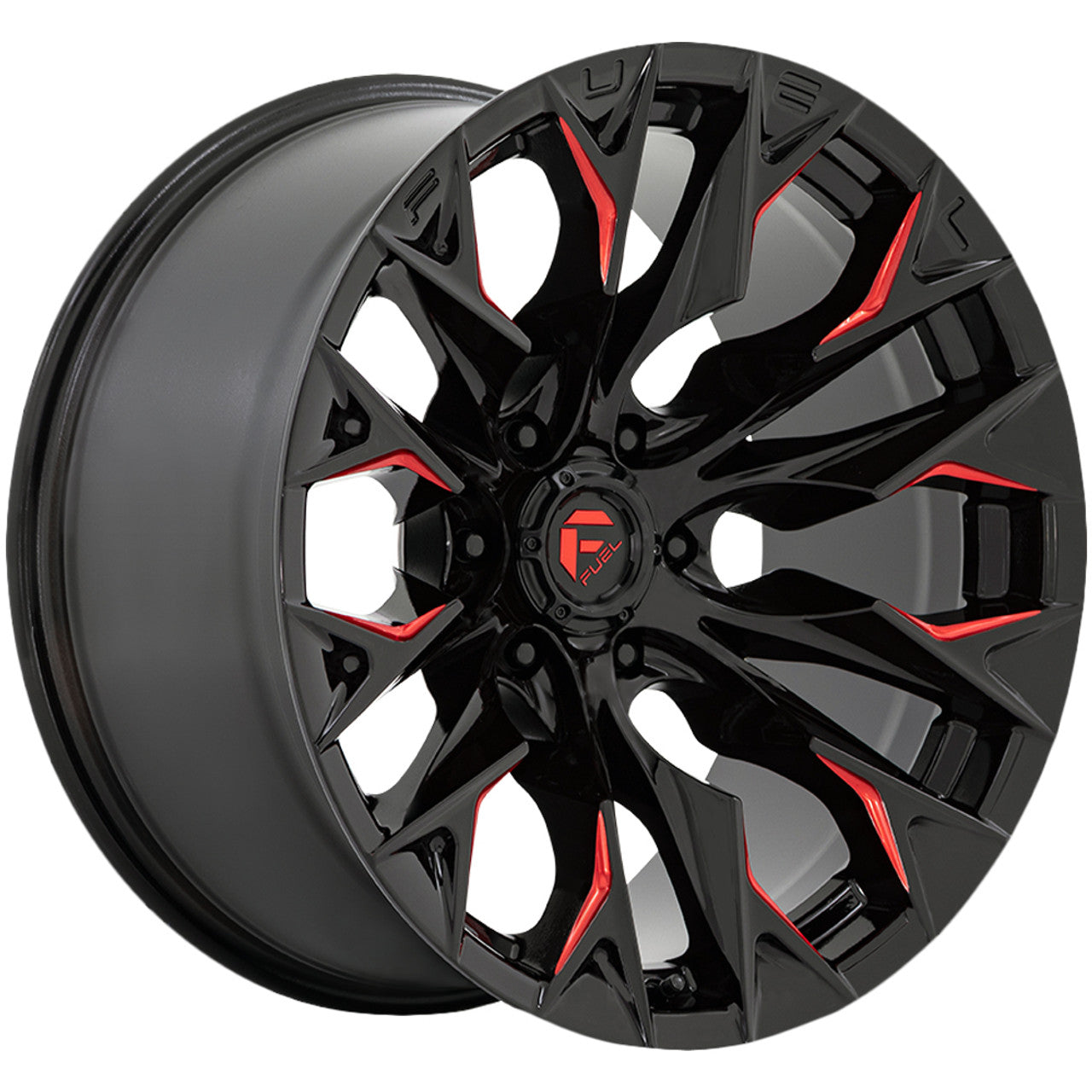 FLAME 20X9 6X5.5 ET+1 BLK&RD