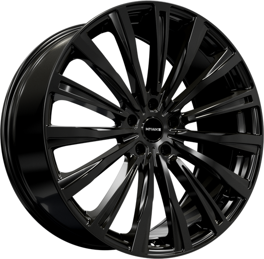 22x9.5 5-108 ET39 HAWKE CHAYTON BLACK C63