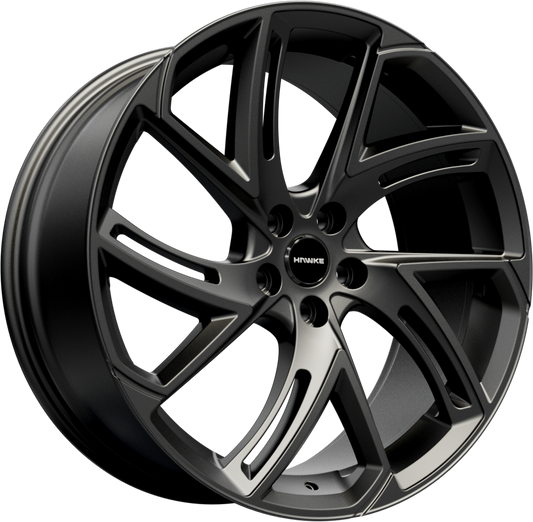 22x9.5 5-120 ET35 HAWKE CONDOR MATT BLACK C72