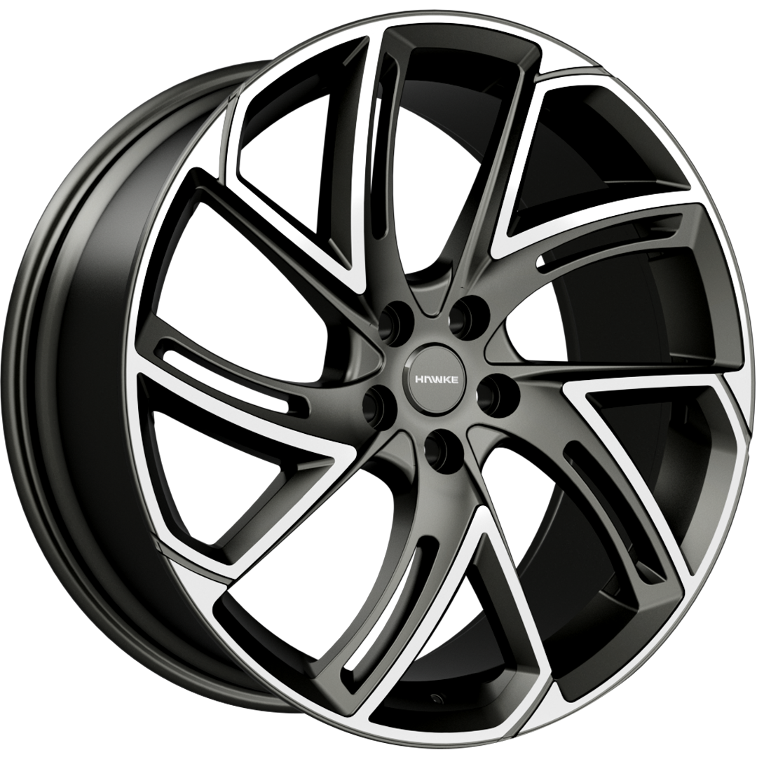 22x9.5 5-108 ET30 HAWKE CONDOR M/GUNMETAL POL C63