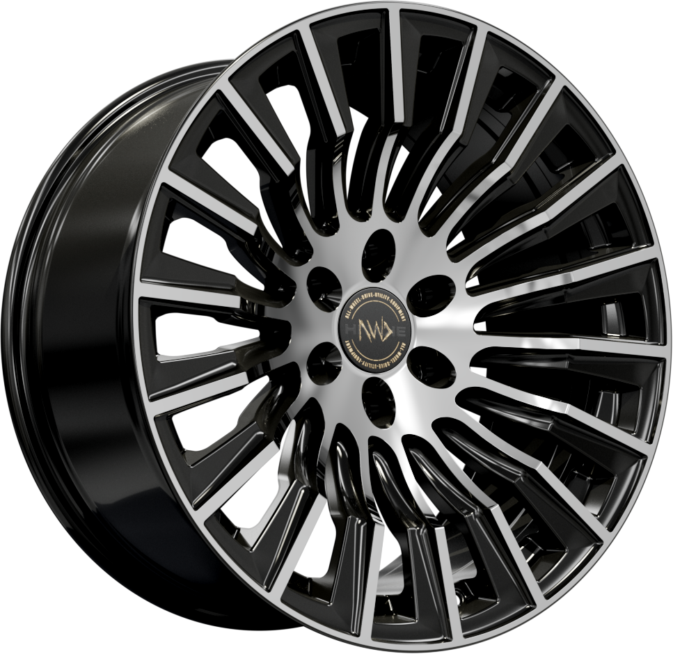 20x9.5 6-114 ET16 HAWKE DENALI XXC BLACK FULL POLISH C66