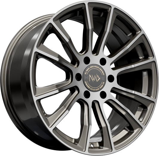 20x9.0 6-114 ET40 HAWKE DENALI GUNMETAL POLISHED C66