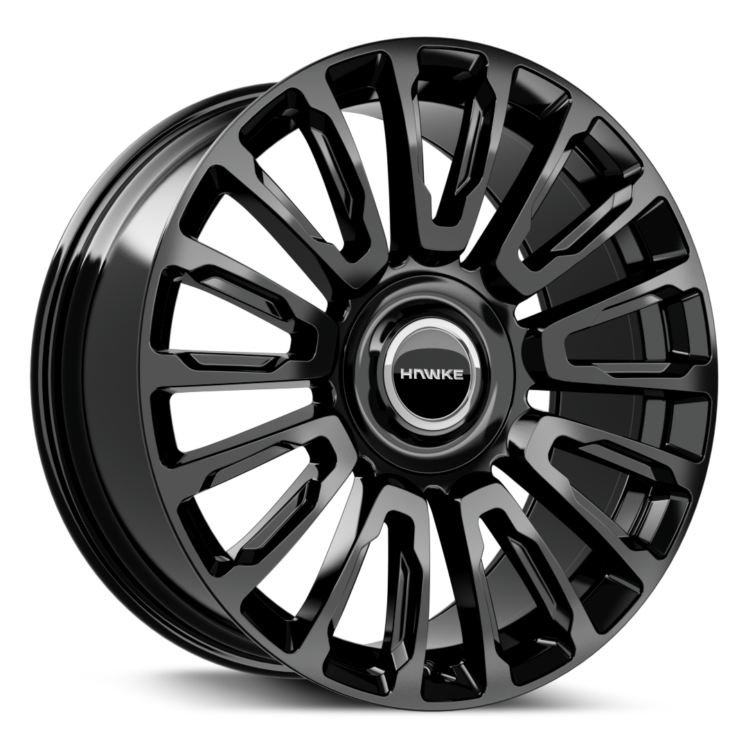 22x9.5 5-120 ET38 HAWKE DRESDEN BLACK RANGE ROVER C72