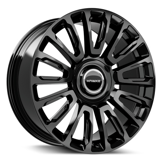 22x9.5 5-120 ET38 HAWKE DRESDEN BLACK RANGE ROVER C72