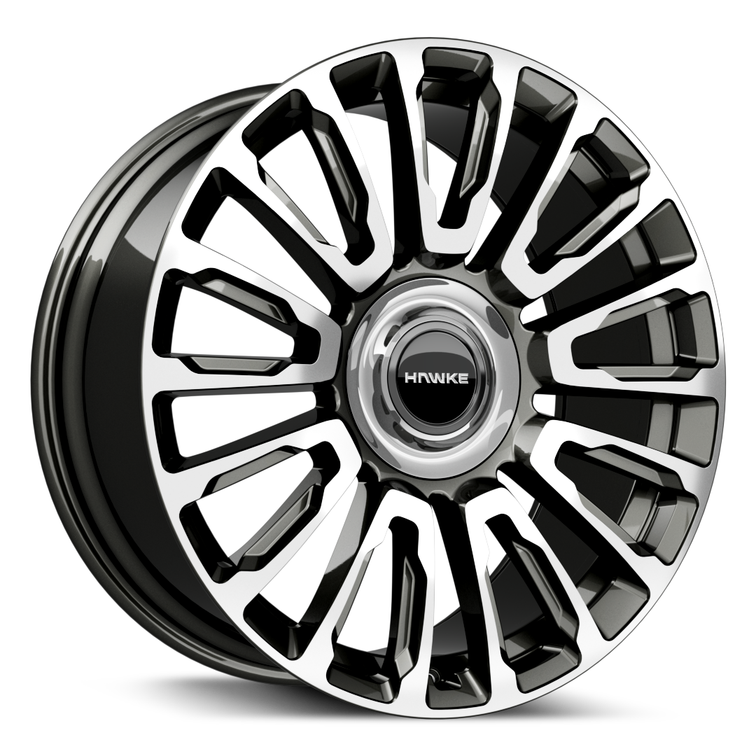 22x9.5 5-120 ET18 HAWKE DRESDEN ROLLS ROYCE GREY POLISH C72