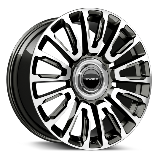 22x9.5 5-120 ET18 HAWKE DRESDEN ROLLS ROYCE GREY POLISH C72