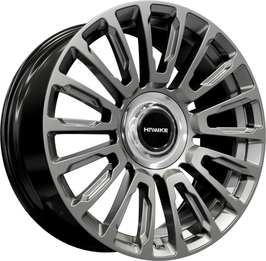 22x9.5 5-120 ET18 HAWKE DRESDEN ROLLS ROYCE HP SILVER C72