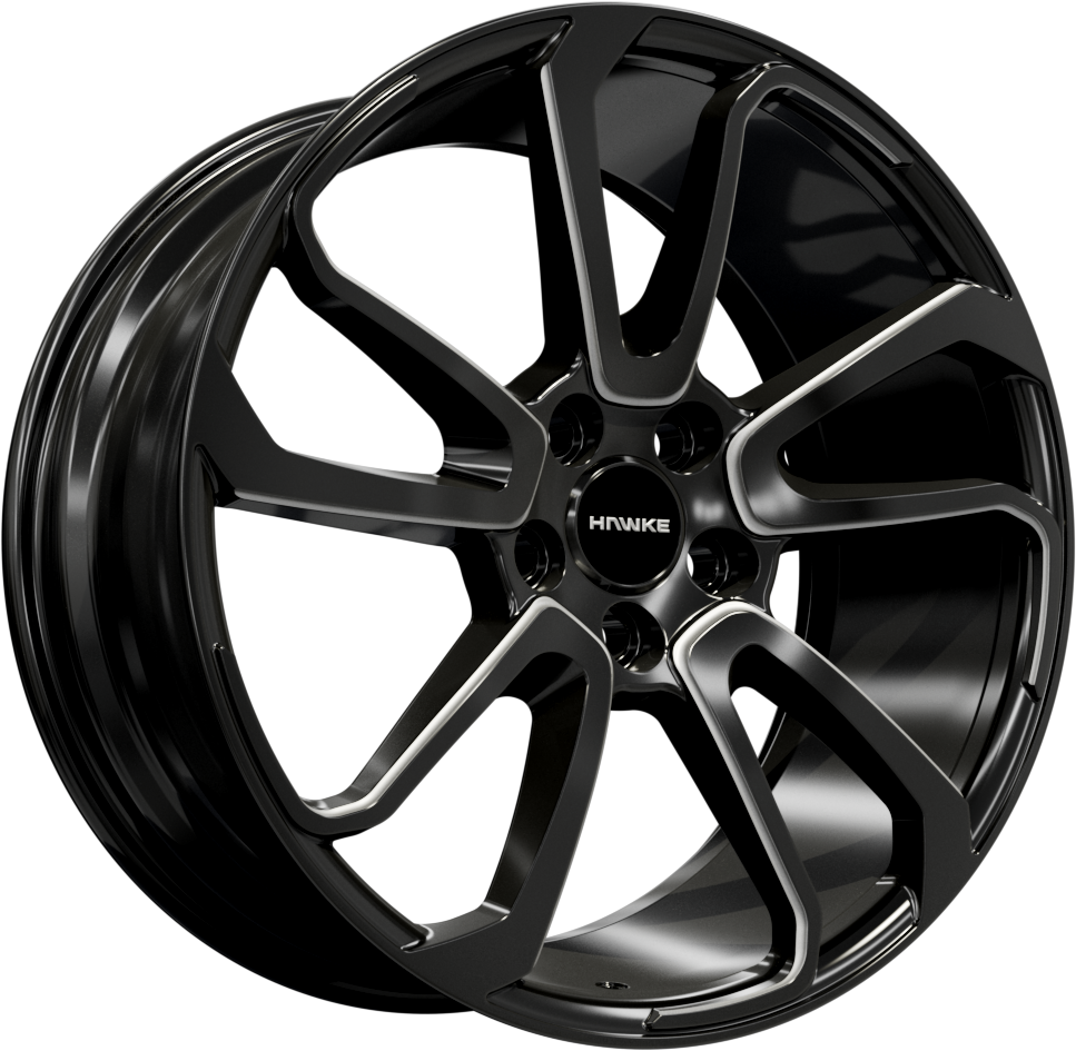 20x9.0 5-120 ET38 HAWKE FALKON T5/6 BLACK ACCENT C65