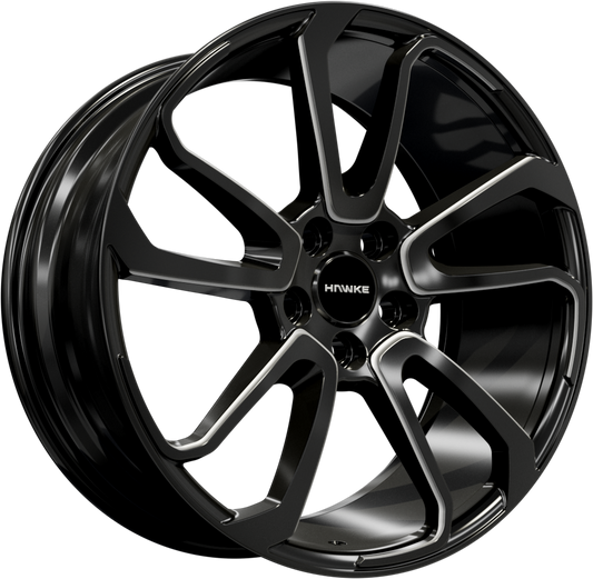 20x9.0 5-120 ET38 HAWKE FALKON T5/6 BLACK ACCENT C65