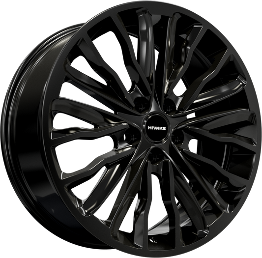 22x9.5 5-112 ET30 HAWKE HARRIER BLACK C73