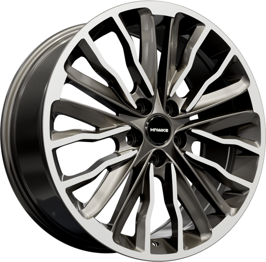 22x9.5 5-120 ET40 HAWKE HARRIER GUNMETAL POLISH C72