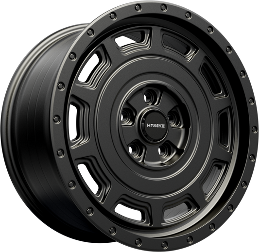 18x8.5 5-120 ET50 HAWKE HYDRA TRANSPORTER MATT BLACK C65