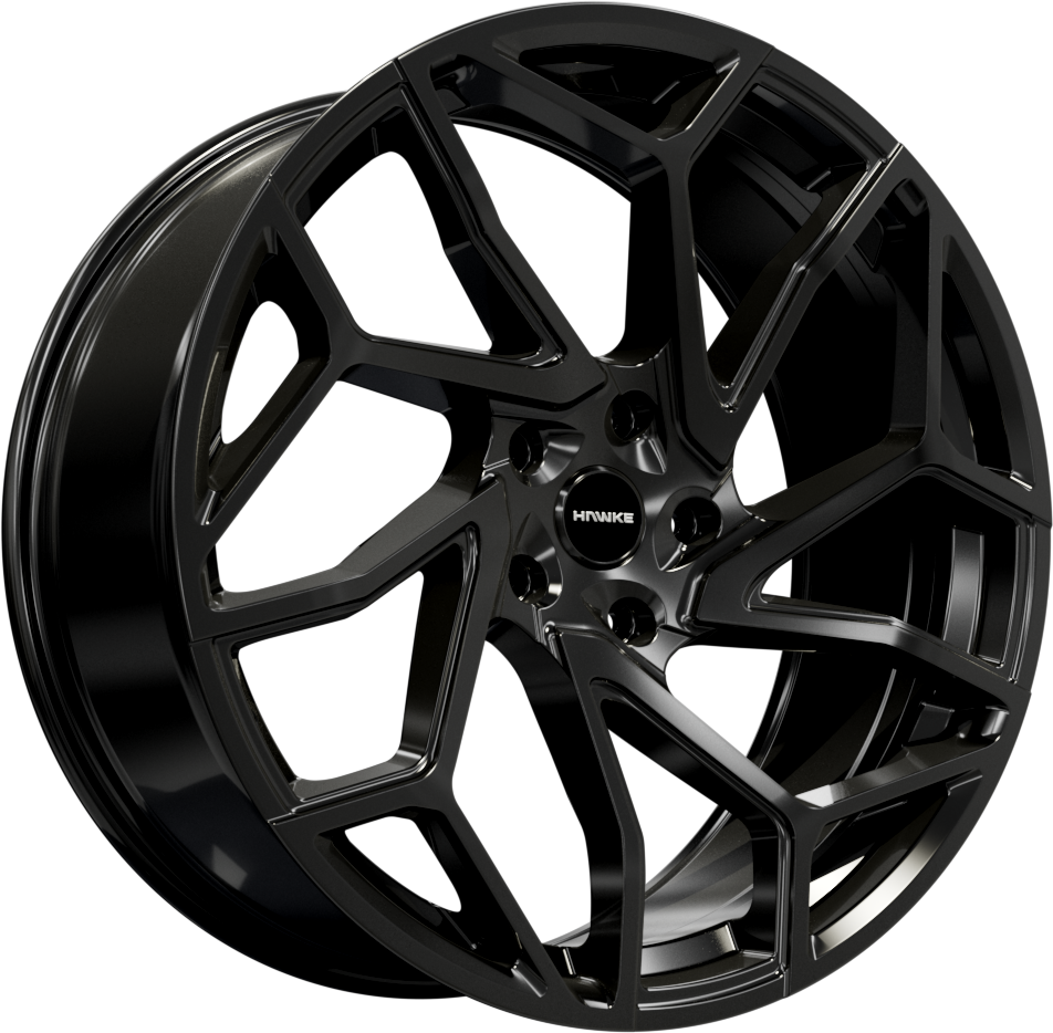 22x9.5 5-120 ET35 HAWKE KHOTAN JET BLACK C72