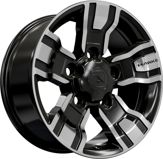 18x8.5 5-165 ET20 HAWKE OSPREY BLACK POLISH C114