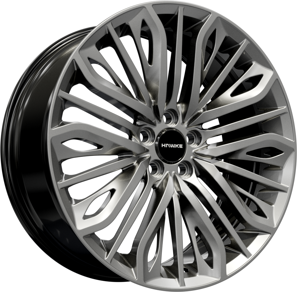 22x9.5 5-120 ET35 HAWKE VEGA FLOW FORMED POWER SILVER C72