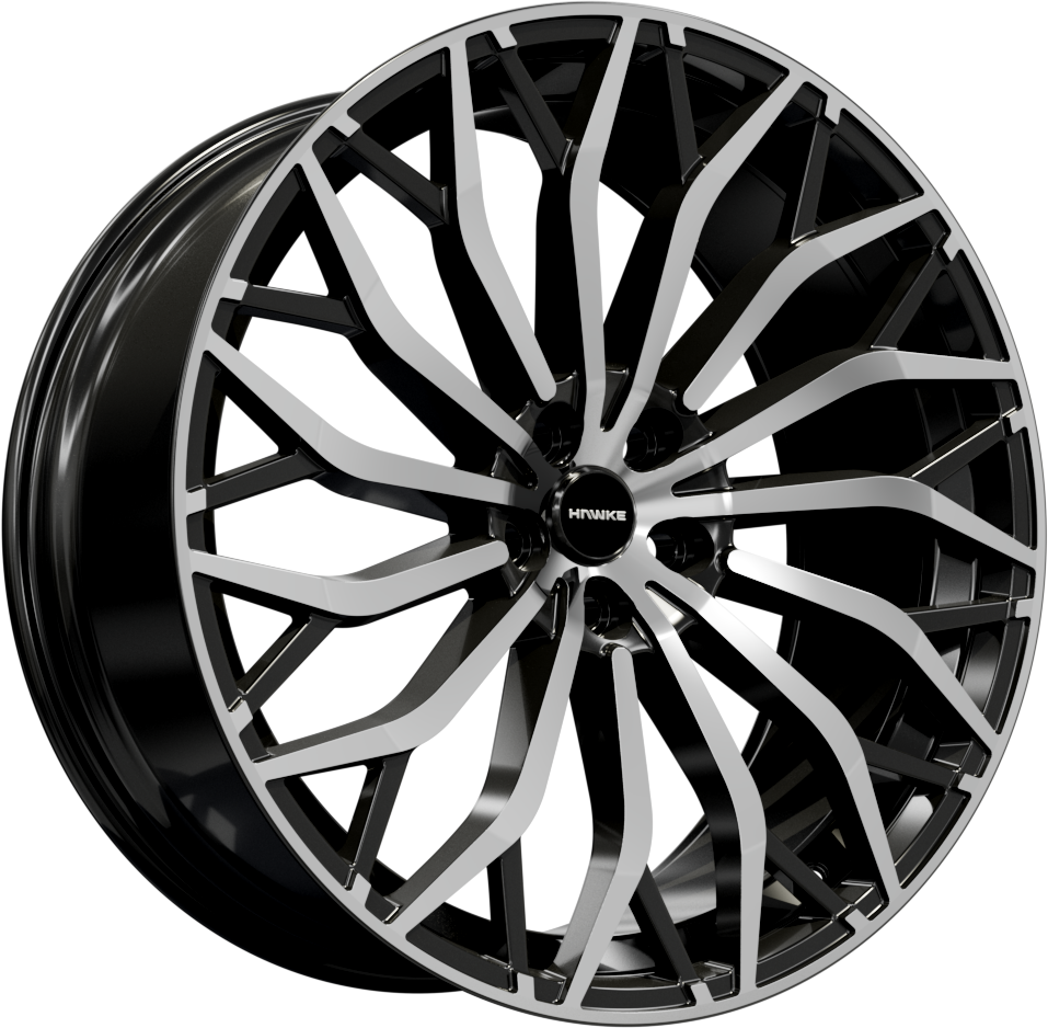 23x10.0 5-120 ET39 HAWKE ZENITH JET BLACK POLISHED C72