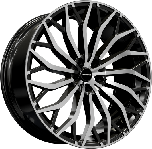 23x10.0 5-120 ET39 HAWKE ZENITH JET BLACK POLISHED C72