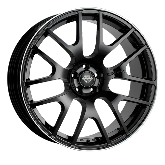 22x9.5 5-130 ET30 ONYX AMETHYST BLACK LIP POLISH C71