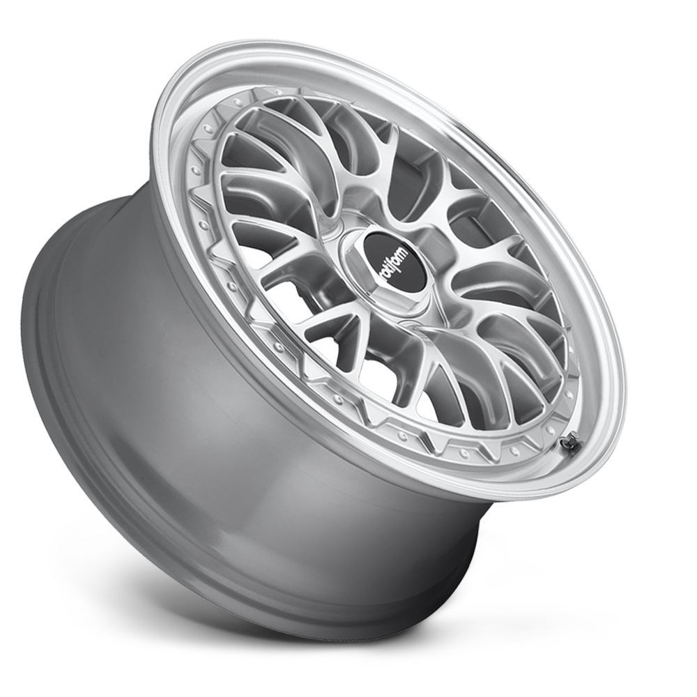 Rotiform LSR, 18 x 8.5 inch, 5x112 PCD, ET35 Silver / Machined Lip, Single Wheel