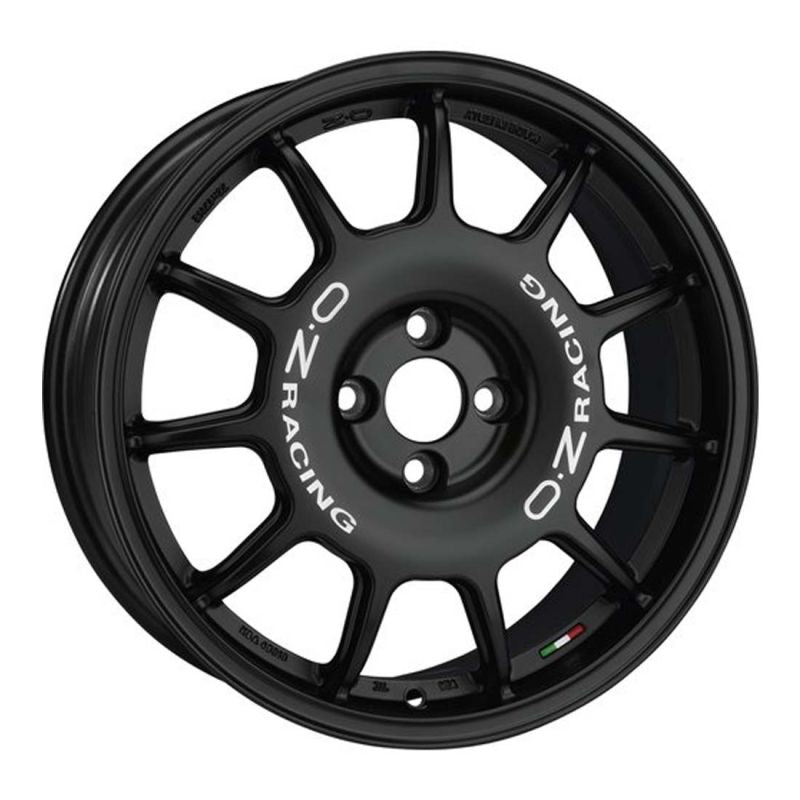 LEGGENDA 7x17 ET 42 4x100 OZ RACING MATT BLACK WHITE LETTERING Single Wheel