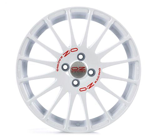 SUPERTURISMO GT 7x16 ET 42 4x114,3 OZ RACING RACE WHITE RED LETTERING Single Wheel