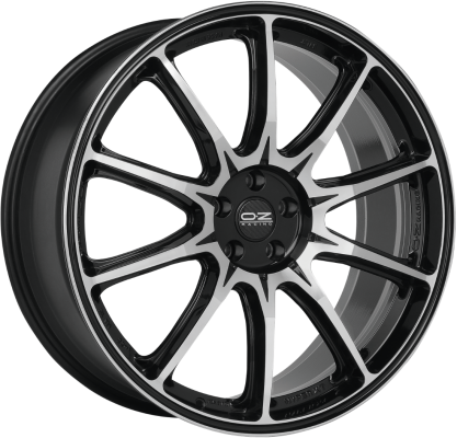 HYPER XT HLT 10,5X22 ET 43 5x112 OZ RACING GLOSS BLACK DIAMOND CUT Single Wheel