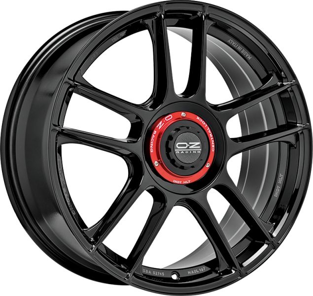 INDY HLT 8,5x20 ET 40 5x114,3 OZ RACING GLOSS BLACK Single Wheel