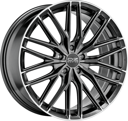 GRAN TURISMOHLT 10x20 ET 35 5x112 OZ RACING STAR GRAPHITE DIAMOND LIP Single Wheel