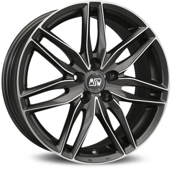 MSW 24 8x17 ET 40 5x115 MSW MATT GUN METAL FULL POLISHED (MGMFP) Single Wheel