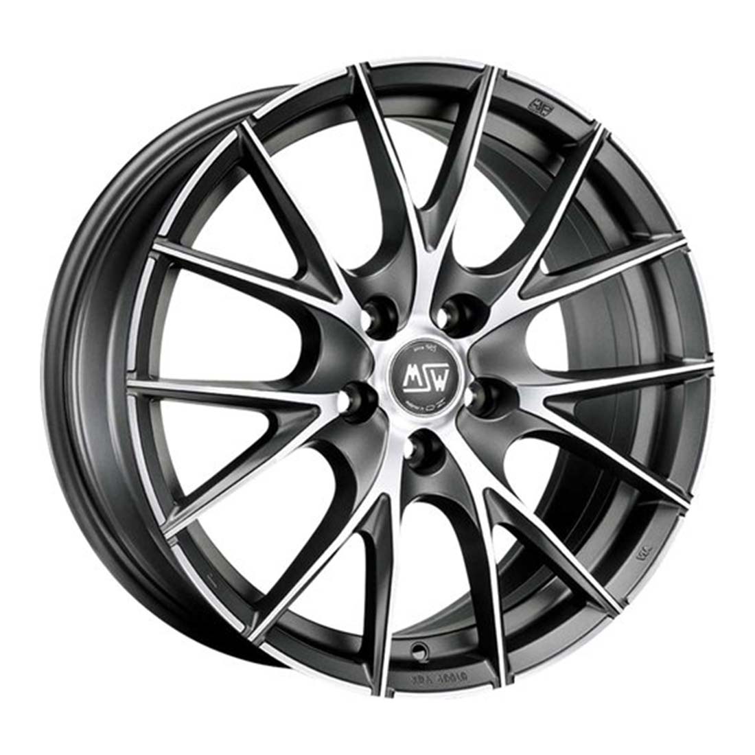 MSW 25 7x16 ET 40 5x108 MSW MATT TITANIUM FULL POLISHED Single Wheel