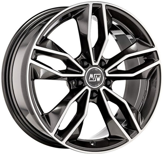 MSW 71 7,5x17 ET 35 5x112 MSW GLOSS DARK GREY FULL POLISHED Single Wheel