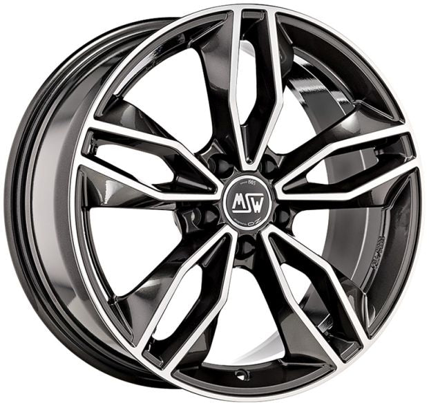 MSW 71 8x19 ET 35 5x112 MSW GLOSS DARK GREY FULL POLISHED Single Wheel