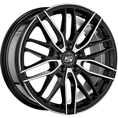 MSW 72 8x18 ET 45 5x108 MSW GLOSS BLACK FULL POLISHED Single Wheel