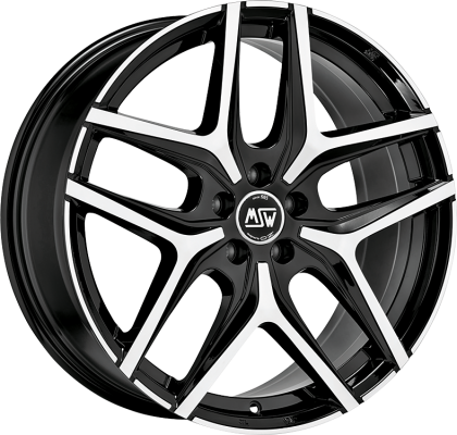 MSW 40 10x20 ET 26 5x112 MSW GLOSS BLACK FULL POLISHED Single Wheel