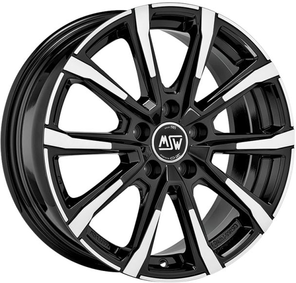 MSW 79 7,5x18 ET 49 5x108 MSW GLOSS BLACK FULL POLISHED Single Wheel