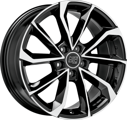 MSW 42 8x18 ET 40 5x112 MSW GLOSS BLACK FULL POLISHED Single Wheel