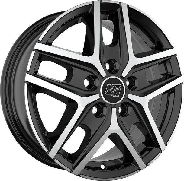 MSW40 VAN 6,5x16 ET 55 5x130 MSW GLOSS BLACK FULL POLISHED Single Wheel