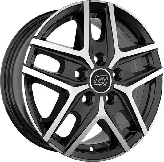 MSW40 VAN 6,5x16 ET 65 5x130 MSW GLOSS BLACK FULL POLISHED Single Wheel