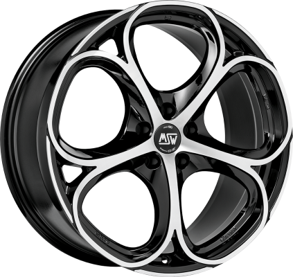 MSW 82 8x18 ET 40 5x110 MSW GLOSS BLACK FULL POLISHED Single Wheel