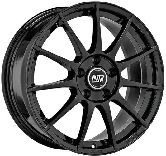 MSW 85 7x17 ET 35 5x100 MSW GLOSS BLACK Single Wheel