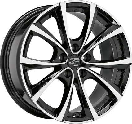 MSW 27T 8,5x18 ET 40 5x114,3 MSW GLOSS BLACK FULL POLISHED Single Wheel