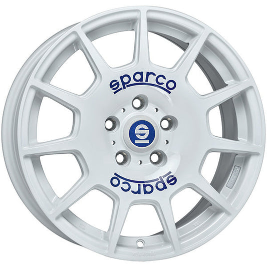 SPARCO TERRA 7,5x17 ET 48 5x100 SPARCO WHITE BLUE LETTERING Single Wheel