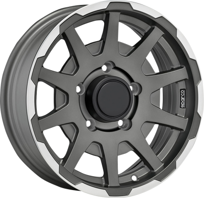 SPARCO DAKAR 5,5x16 ET  5x139,7 0 SPARCO MATT DARK GREY LIP POLISHED Single Wheel