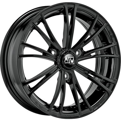 X2 5,5x15 ET 30 3x112 MSW GLOSS BLACK Single Wheel