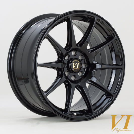 6Performance BDR 17x8.25 4x100-4x108 ET30 Black