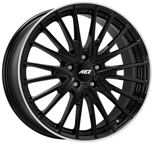 AEZ - Berlin black 8.5x18 (Black / Polished Lip) 5x114.3 PCD