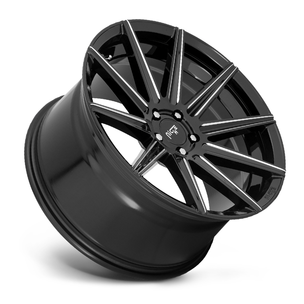 Niche Tifosi, 20 x 9 inch, 5x112 PCD, ET27 Gloss Black / Milled, Single Wheel