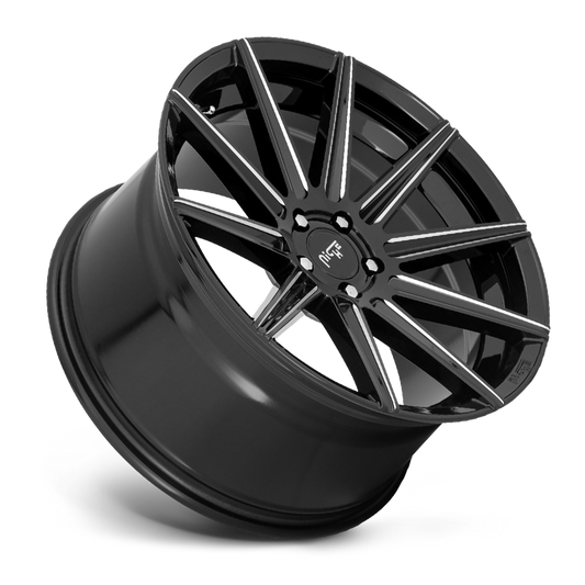 Niche Tifosi, 20 x 9 inch, 5x112 PCD, ET27 Gloss Black / Milled, Single Wheel